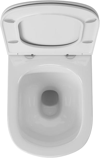 Комплект Унитаз подвесной Bauedge Bau Mif PRO безободковый, с микролифтом, белый + Инсталляция TECE Base 9400413 4 в 1 с кнопкой смыва