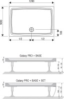 Поддон для душа Ravak Galaxy Pro Flat Gigant Pro 120х90 с сифоном