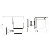 Стакан Rose RG1512H черный