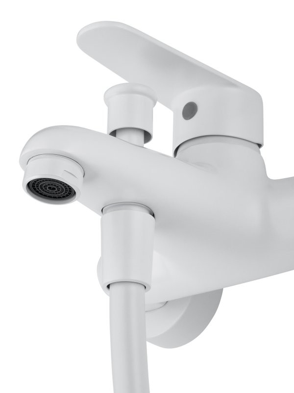 Смеситель для ванны с душем Wonzon & Woghand Alfa WW-AE3201-MW матовый белый