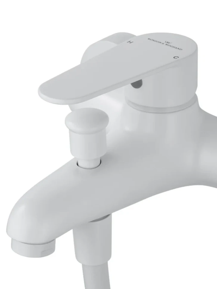 Смеситель для ванны с душем Wonzon & Woghand Alfa WW-AE3201-MW матовый белый