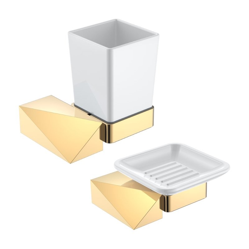 Набор Стакан Boheme New Venturo 10314-G + Мыльница 10313-G