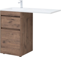 Тумба под раковину без столешницы Aquanet Токио 48 напольная, дуб веллингтон, под стиральную машину