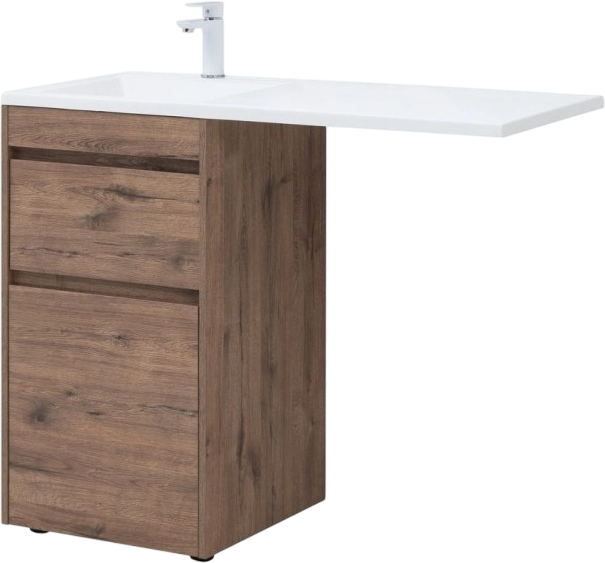 Тумба под раковину без столешницы Aquanet Токио 48 напольная, дуб веллингтон, под стиральную машину