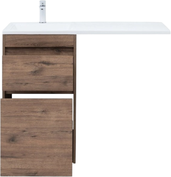 Тумба под раковину без столешницы Aquanet Токио 48 напольная, дуб веллингтон, под стиральную машину