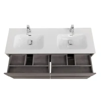 Мебель для ванной комнаты BelBagno Kraft 120 для двоих, 4 ящика, cemento grigio