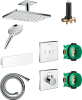 Душевой комплект Hansgrohe Rainmaker Select 460 (2 jet) 24004400 + 26530400 + 28272000 + 26456400 + 15734400 + 15736400