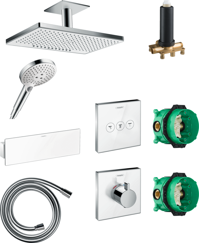 Душевой комплект Hansgrohe Rainmaker Select 460 (2 jet) 24004400 + 26530400 + 28272000 + 26456400 + 15734400 + 15736400