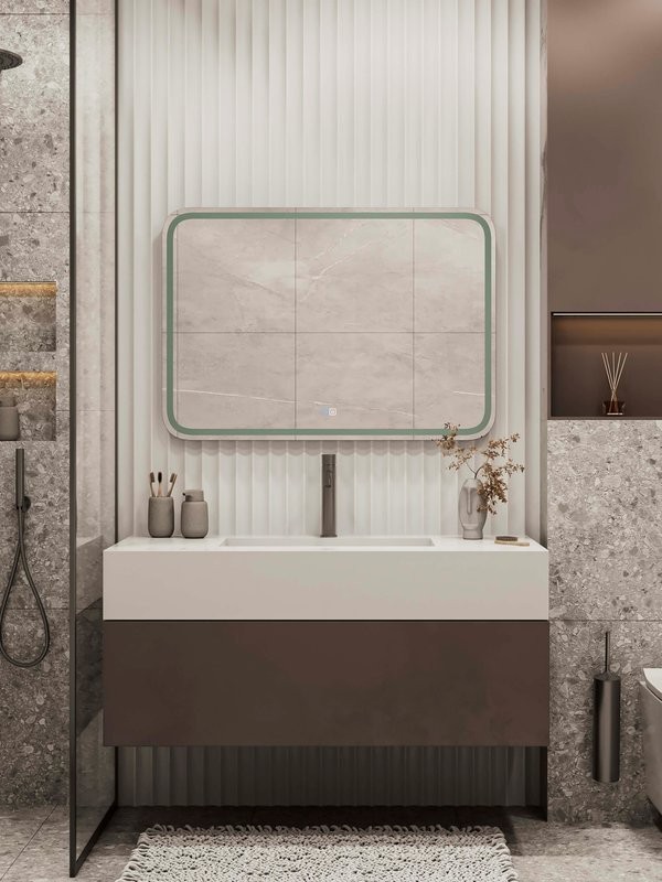 Зеркало CONTINENT Ledh Russo 80х70 см, сенсорное, с антизапотеванием