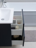 Тумба под раковину без столешницы Aquanet Арт 100 подвесная, маренго