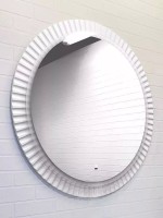 Зеркало круглое Comforty Мадрид 90 с подсветкой, бесконтактный сенсор, антизапотевание, матовое белое