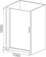 Душевая дверь в нишу Good Door Pandora DR -100-C-CH