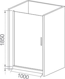 Душевая дверь в нишу Good Door Pandora DR -100-C-CH