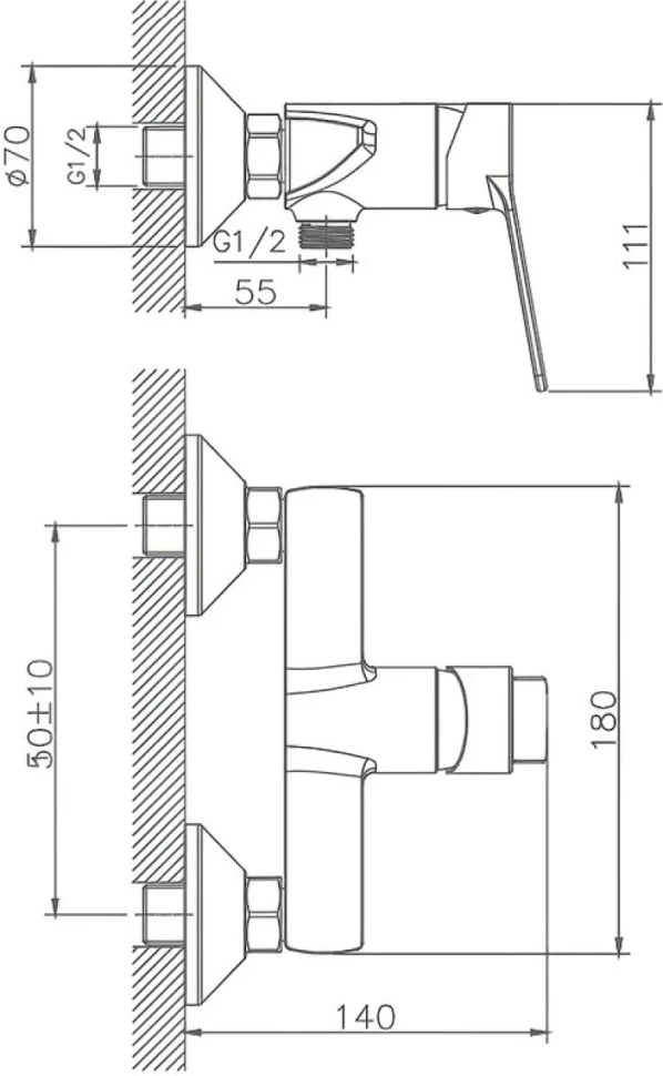 Гигиенический душ Haiba HB559 со смесителем