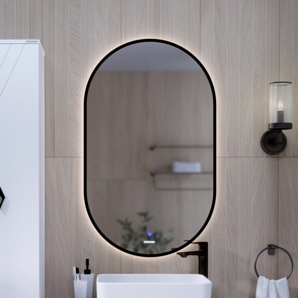 Зеркало Grossman Nero-промо Black 60х100 с подсветкой