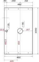 Тумба под раковину со столешницей 1MarKa Grunge Loft 100 дуб вотан