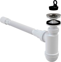 Комплект Раковина Roca Debba 50x42 + Пьедестал + Смеситель Bravat Fit + Сифон AlcaPlast
