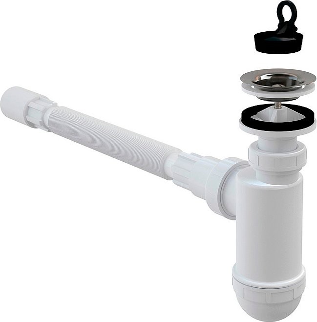 Комплект Раковина Roca Debba 50x42 + Пьедестал + Смеситель Bravat Fit + Сифон AlcaPlast