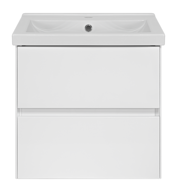 Тумба под раковину без столешницы Misty Твист 60 белая глянцевая
