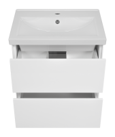 Тумба под раковину без столешницы Misty Твист 60 белая глянцевая Тумба под раковину без столешницы Misty Твист 60 белая глянцевая