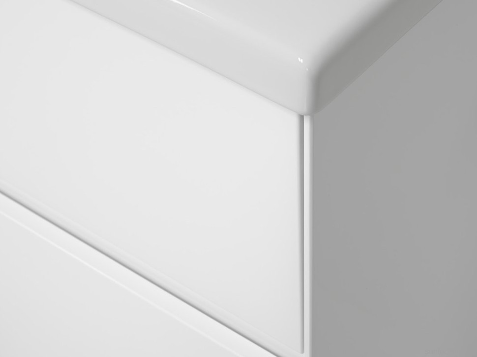 Тумба под раковину без столешницы Misty Твист 60 белая глянцевая