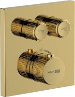 Термостатический смеситель встраиваемый Wasserkraft Sauer 7148 Thermo С ВНУТРЕННЕЙ ЧАСТЬЮ, для душа, глянцевое золото PVD