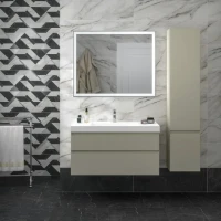 Шкаф пенал для ванной KERAMA MARAZZI Cubo 165 L лимо матовый