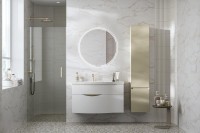 Шкаф пенал для ванной KERAMA MARAZZI Cubo 165 L лимо матовый