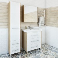 Мебель для ванной комнаты Sanflor Ларго 70, швейцарский вяз, белый