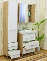 Мебель для ванной комнаты Sanflor Ларго 70, швейцарский вяз, белый