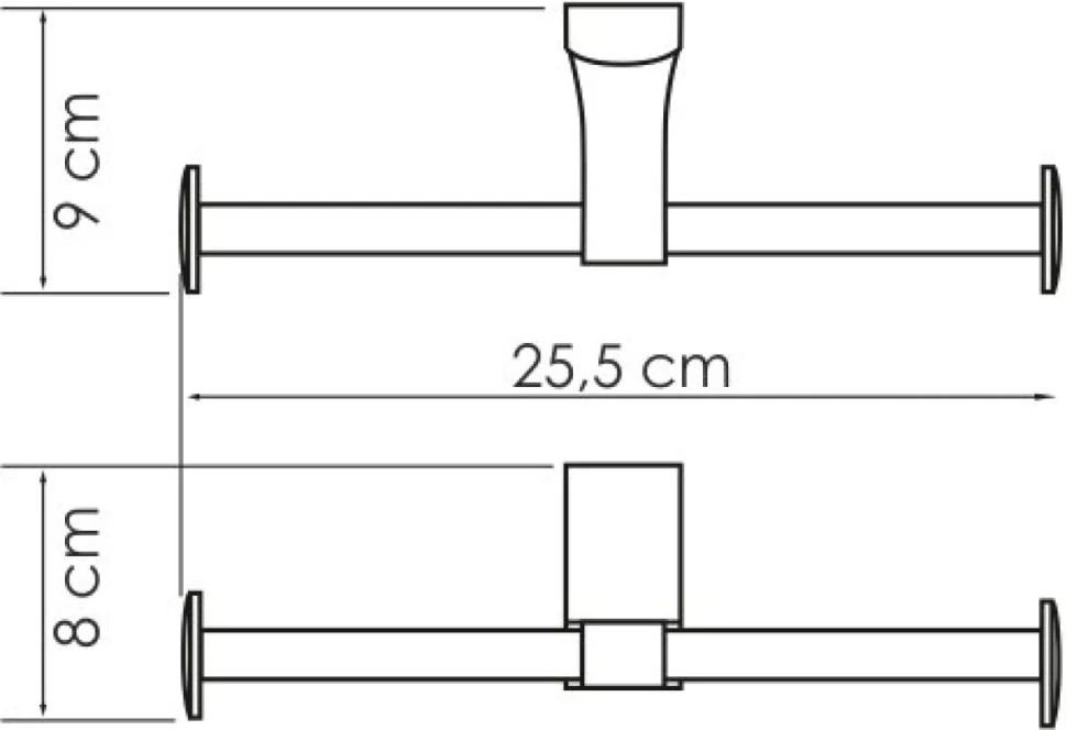 Набор Держатель Wasserkraft Leine K-5096D двойной + Ершик K-5027