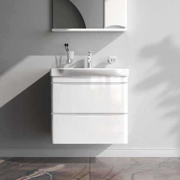 Тумба с раковиной AM.PM Like 65 подвесная, белый глянец