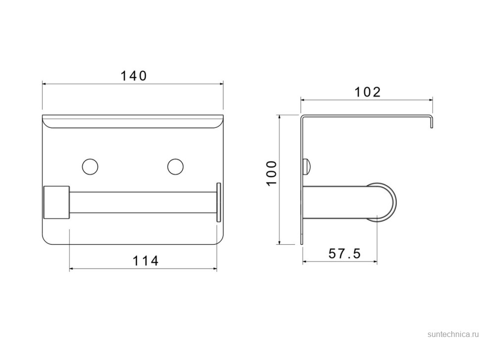 Держатель для туалетной бумаги AQUATEK Европа AQ4939BGM оружейная сталь