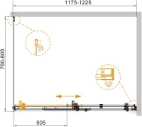 Душевой уголок Cezares Stylus Soft AH 1 120/80 C Cr
