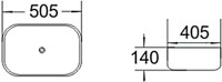 Накладная раковина SantiLine SL-1046