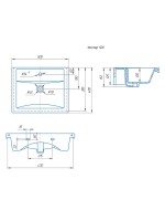 Тумба с раковиной Vigo Plaza 60 напольная, белая, раковина Фостер 60