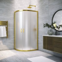 Душевой уголок Vegas Glass ZS-F Tur Novo h1900 100*90 09 10 профиль золото, стекло сатин