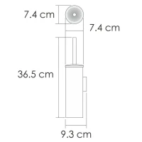 Ершик для унитаза Wasserkraft Glan K-1087POLISHED BLACK черный глянец