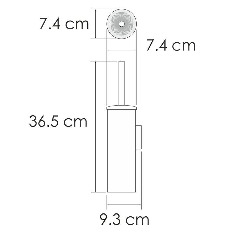 Ершик для унитаза Wasserkraft Glan K-1087POLISHED BLACK черный глянец