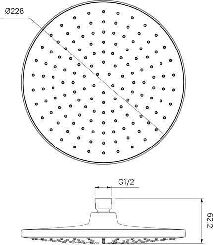 Верхний душ IDDIS Optima Home OPH22CRi64 хром