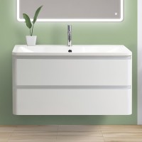 Тумба с раковиной BelBagno Albano 80 подвесная, bianco lucido