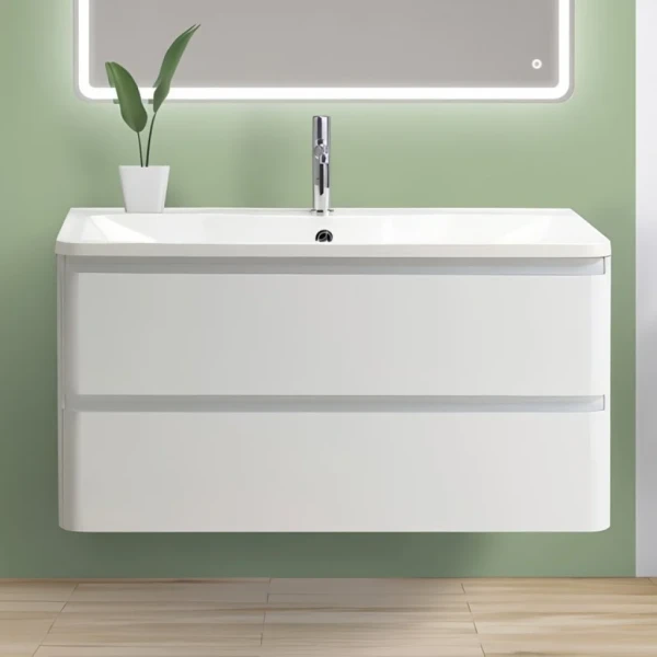 Тумба с раковиной BelBagno Albano 80 подвесная, bianco lucido