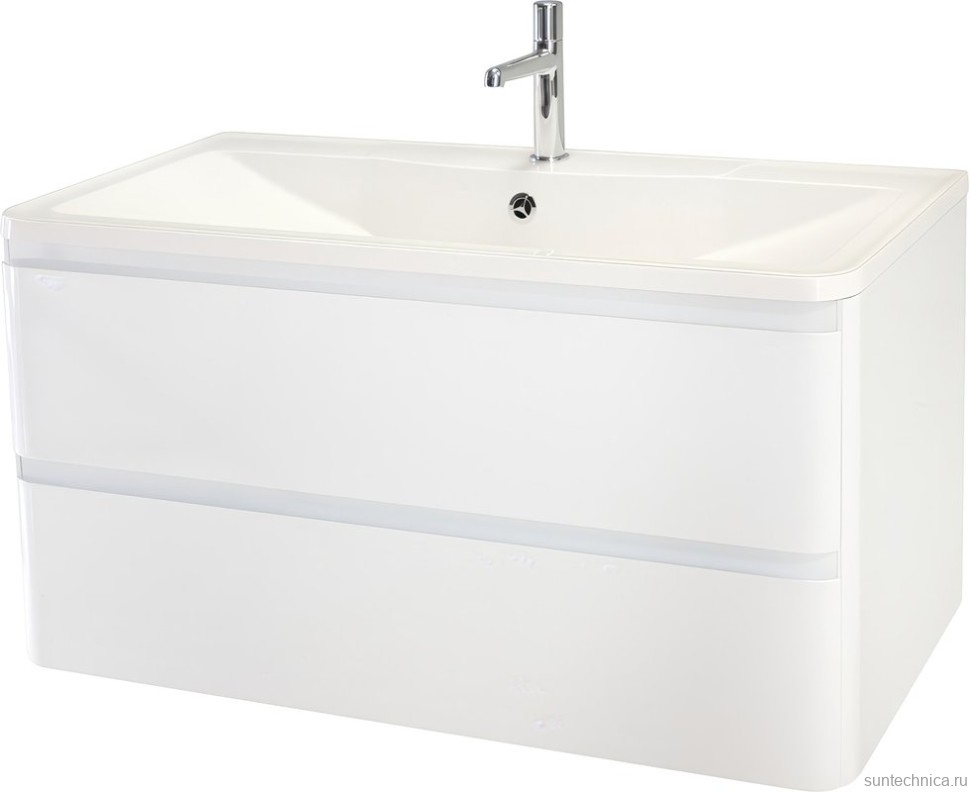 Тумба с раковиной BelBagno Albano 80 подвесная, bianco lucido