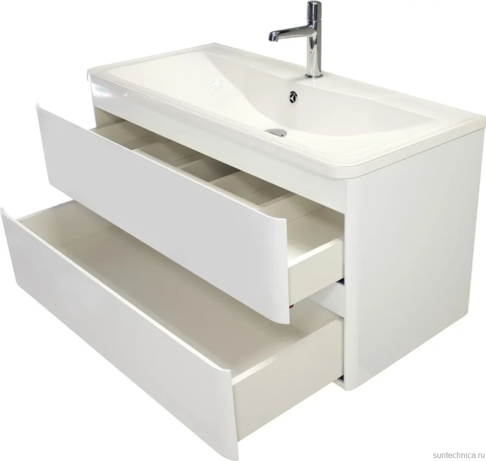 Тумба с раковиной BelBagno Albano 80 подвесная, bianco lucido