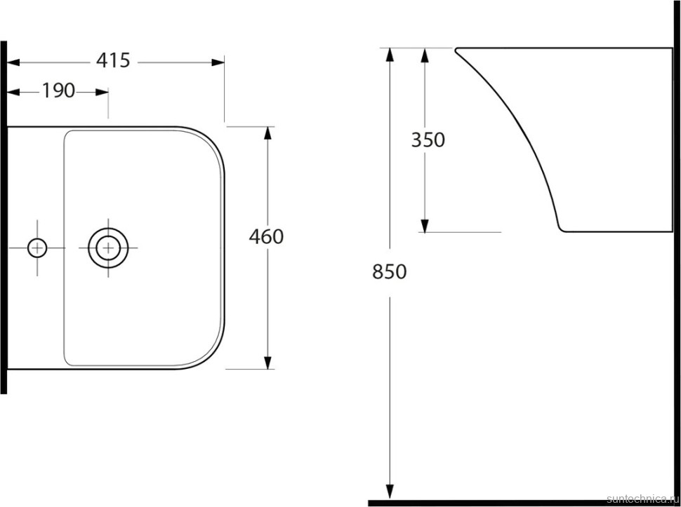 Раковина beWash Ladoga белая глянцевая