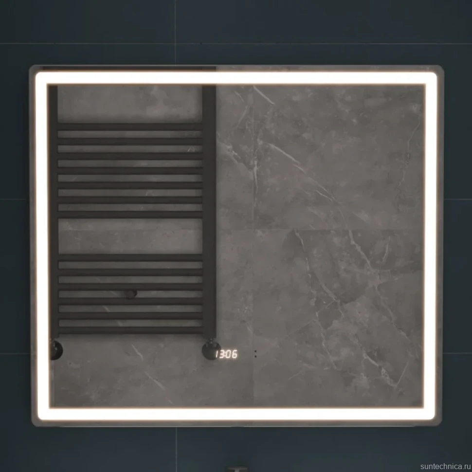Зеркало Vigo Geometry Luxe 80 с подсветкой и антизапотевателем