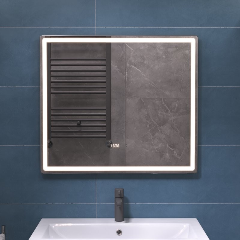 Зеркало Vigo Geometry Luxe 80 с подсветкой и антизапотевателем