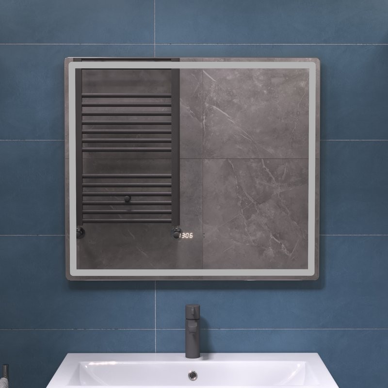 Зеркало Vigo Geometry Luxe 80 с подсветкой и антизапотевателем