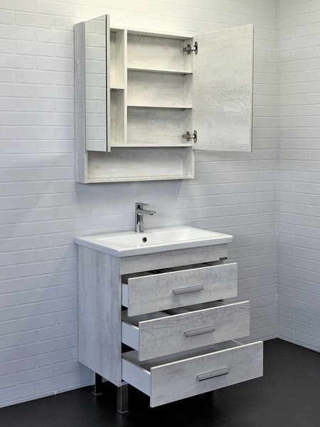 Мебель для ванной комнаты Comforty Никосия 70Н напольная, белый дуб