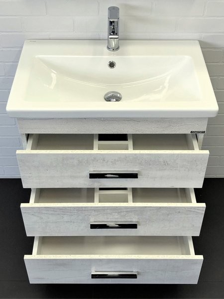 Мебель для ванной комнаты Comforty Никосия 70Н напольная, белый дуб